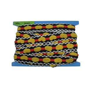 Talon Trim Edging Seam Size Vintage Acrylic USA Red Black 1 3/8 x 7 Yards